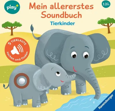 Produktbild von Ravensburger Play+ Mein allererstes Soundbuch: Tierkinder, Baby-Buch ab 1 Jahr