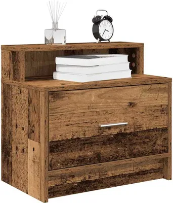 Obrázok produktu pre vidaXL Nočné stolíky so zásuvkami 2 ks. Starý vzhľad dreva 51x31x47 cm