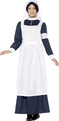 Produktbild von Smiffys - "Great War" Kostüm - Damen SM2974 (XL) (Weiß/Blau)