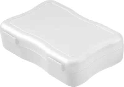 Immagine prodotto di Scatola per il pranzo "Wave" - Scatola per il pranzo senza BPA con chiusura a scatto - Scatola per il pranzo sostenibile  Germany per bambini a scuola e all'asilo - Bianco
