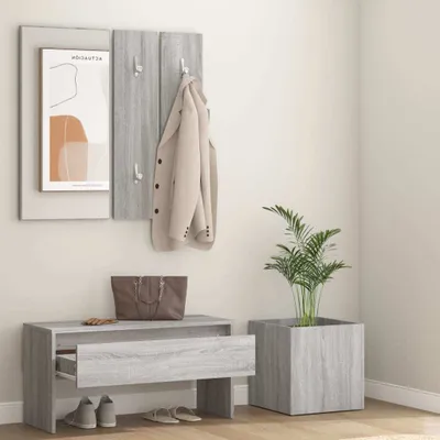 Produktbild von Design Möbel Flurmöbel-Set Grau Sonoma Holzwerkstoff - 2024 Neu