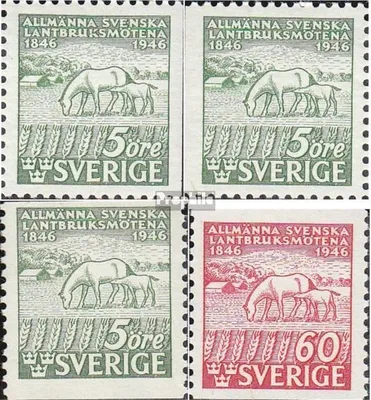 Produktbild von Briefmarken Schweden 1946 Mi 321A,Dl,Dr,322A (kompl.Ausg.) postfrisch Landw. Kongresse