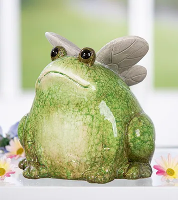 Obrázok produktu pre Gilde Figur, žaba, lietajúca žaba, keramika, zelená, balenie 3 ks. Výška: 15,00 cm, Šírka: 15,00 cm, Hĺbka: 13,50 cm, kód: 58667