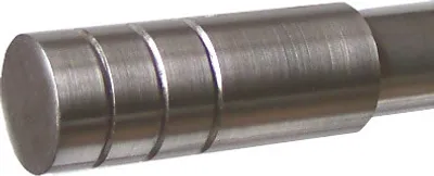 Produktbild von BASIT Gardinenstange selber zusammenstellen Edelstahl look Metall Ø 16mm Einzelteile