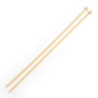 1 Paar Stricknadeln Bambus gerade 5 mm