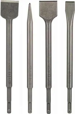 Produktbild von Bosch 4 Tlg. Meißel Setl SDS Plus L-250 mm Flach, Spitz,Fliesen