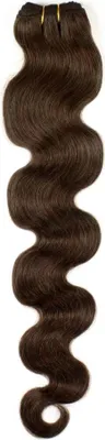 Produktbild von hair2heart Echthaar Tressen zum Einnähen Extensions Gewellt - 70cm 100g 6/3 dunkelblond gold