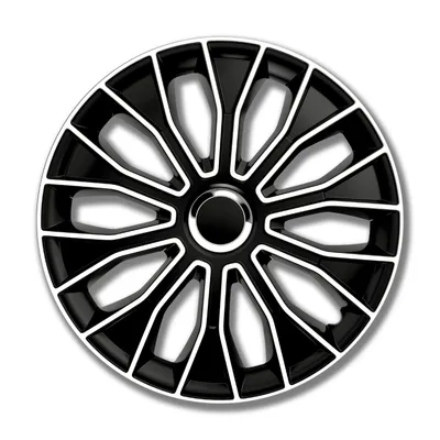 Produktbild von 4 STK 16 Zoll Voltec Pro black/white weiss PETEX Radkappen Radzierblenden Satz PKW Auto