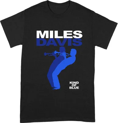 Produktbild von Miles Davis - "Kind Of Blue" T-Shirt für Herren/Damen Uni BI202 (5XL) (Schwarz/Blau/Weiß)