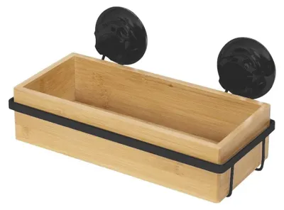 Image de Petite étagère à Ventouse Bambou Naturel Et Métal - Compactor