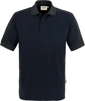 Produktbild von HAKRO Poloshirt Contrast Mikralinar® 839, tinte/anthrazit, L