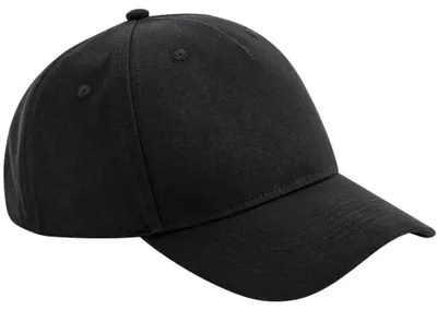 Produktbild von Beechfield - Baseball-Mütze 5 Segmente für Herren/Damen Uni FK1505 (Einheitsgröße) (Schwarz)
