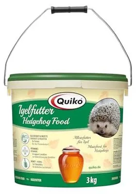 Produktbild von Quiko Igelfutter 3kg - Nahrhaftes Trockenfutter mit Insekten & Eibiskuit für