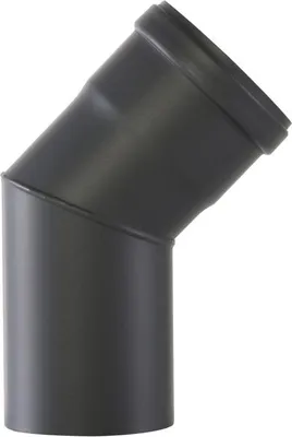 Produktbild von KaminoFlam Bogen 45° Senotherm®, schwarz, Ø 80 mm