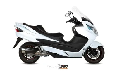 Image de Silencieux Mivv URBAN - Système complet 1x1 en acier inoxydable pour SUZUKI BURGMAN 400 BJ 2006 > 2016