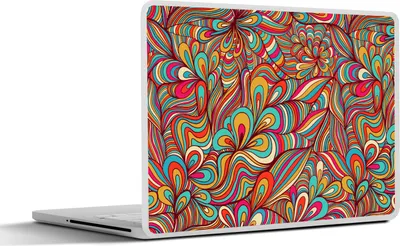 Produktbild von MuchoWow® Laptop Aufkleber Sticker Cover Design - 70er Jahre - Fantasie - Farbe 30x21 cm - Sticker für Laptop - Selbstklebend