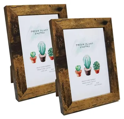 Productafbeelding van Set van 2 Rustieke MDF Fotolijsten voor Tafel en Muur