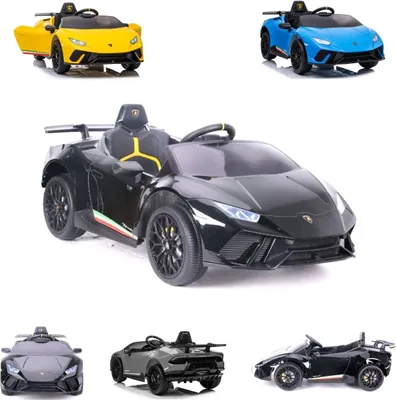 Produktbild von ES-Toys Kinder Elektroauto Lamborghini Huracan EVA-Reifen Scheinwerfer Bluetooth schwarz