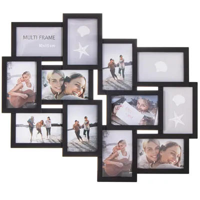 Obrázok produktu pre Springos® obrazový rám 12 fotografií koláž formát portrét-krajina plastový rám viacnásobný rám
