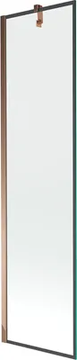 Obrázek produktu pro Mexen Next vanová zástěna 1 křídlo 50 x 150 cm, Černý vzor, Zlatorůžová - 895-050-000-00-70-60
