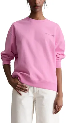 Produktbild von Marc OߴPolo Denim Damen Sweatshirt mit Rückenprint Oversized Fit, Rosa (Pale Bub