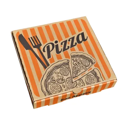 Produktbild von 100 x Pizzabox Pizzakarton Pizzaschachtel Pizzaverpackung Foodbox 33x33x4cm