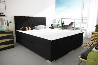 Immagine prodotto di Letto boxspring hotel matrimoniale letti imbottiti funzione box letto 180x200cm