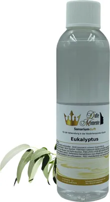 Produktbild von Sanarium Duft Eukalyptus 250ml - Duft für Sauna, Niedertemperatur Sauna von Dufte Momente - beliebt auch bei Profianwendern - in gewohnter Qualität