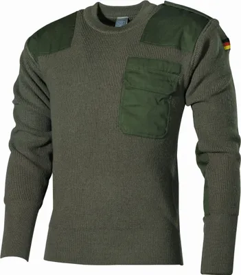 Produktbild von Bundeswehr Pullover, mit Brusttasche, oliv 52