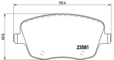 Produktbild von Brembo Bremsbelagsatz, Scheibenbremse Vorderachse P 85 057