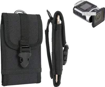 Produktbild von K-S-Trade Kameratasche Gürteltasche kompatibel mit Ricoh WG-M 2 Outdoor Gürtel Tasche für Kompaktkamera Holster Fototasche wasserabweisend schwarz