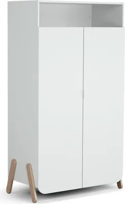 Immagine prodotto di AT4 - Armadio bambini 2 ante PIRATE legno - Bianco/Faggio - 100 x 50 x 176 cm