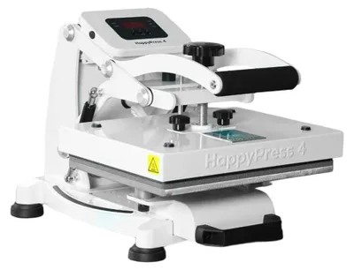 Produktbild von HappyPress-4 A4 Transferpresse mit Auto-Open & Draw-Funktion – Transferpresse für Textildruck, T-Shirts, Flexfolie, Flockfolie, DTF White