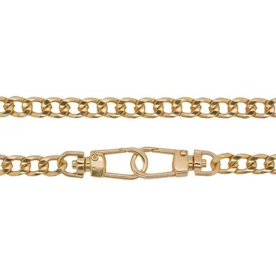 Produktbild von 1 Taschenkette 100 cm lang mit Karabinerhaken aus Metall Trageriemen Schulterriemen Variantenwahl, Größe:Variante 2 | 100 x 1.0 x 0.4 cm, Farbe:gold