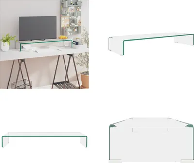 Obrázek produktu pro vidaXL TV stolek/podstavec pod TV obrazovku skleněný průhledný 90x30x13 cm - TV deska - TV desky - TV podstavec - TV podstavec