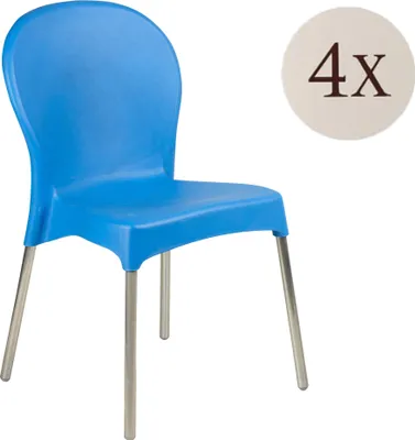 Produktbild von Eclectic - Outdoor-Stuhl, Blau, 4 Stühle Italy