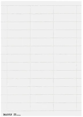 Image de Leitz 1900-00-01 1900 Étiquettes vierges, inscriptibles sur PC, carton, 975 pièces, blanc