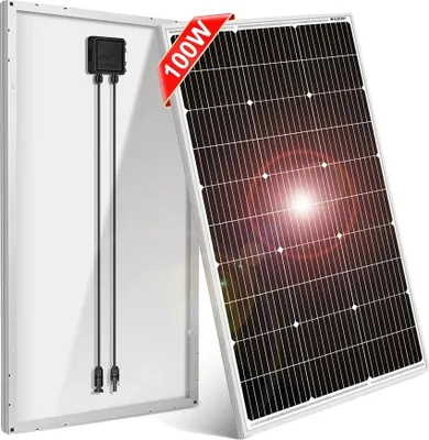 Zdjęcie produktu dla Panel słoneczny, monokrystaliczny, wodoodporny, 100 W (tylko panel)
