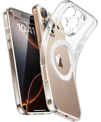 Produktbild von Hülle für iPhone 16 Pro Max, MagSafe kompatibel, klar, dünn, stoßfest, kratzfest