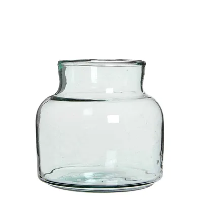 Produktbild von Mica Decorations Vienne Vase - H20 x Ø21 cm - Recyceltes Glas - Transparant