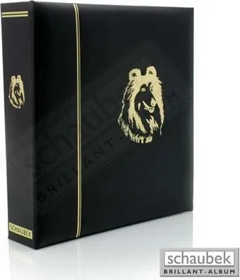 Produktbild von Schaubek Kunstleder-Schraubbinder mit goldener Motivprägung Hunde ohne Schutzkassette ds1015/Hund
