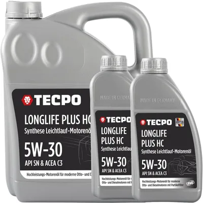 Produktbild von TECPO Motoröl 7 Liter 5W-30 LONGLIFE Plus HC Synthese passend für ACEA C3 / API SN / 504 / 507 / 229.31 / 229.51 / LL-04 / C30
