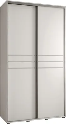 Produktbild von MEBLE KRYSPOL Davos 10 Schrank, zwei Türen - 235,2x140x45 cm - Weiß Weiß Silber