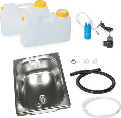 Image de 230V Mini-cuisine stand dekit évier camping-car 325x265x150mm Novo blanc