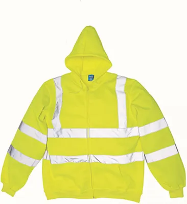 Produktbild von YOKO HVK07 | Herren Hi Vis Zip Hoodie / EN ISO20471 Klasse 3 - Farbe: Hi-Vis Yellow - Größe: 3XL