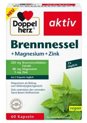 Obrázok produktu pre Doppelherz Kopřiva + hořčík + zinek kapsle 60 ks