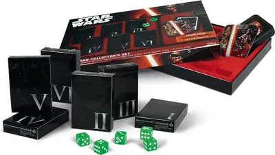 Produktbild von Star Wars Spielkarten Collector's Set Sammlerset Karten Episode 1-7 Würfel Kartendecks