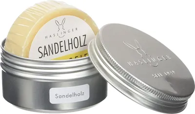 Zdjęcie produktu dla Haslinger mydło do golenia SANDELHOLZ łagodzące 60g w zakręcanej puszce