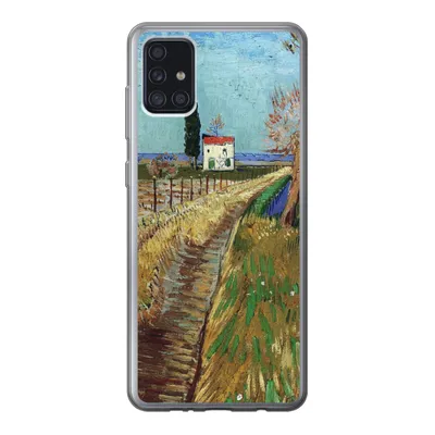 Produktbild von MuchoWow® Handyhülle Schutzhülle Hülle für Samsung Galaxy A52 5G Weg durch ein Weidenfeld - Vincent van Gogh Silikon Softcase Handy Hülle - Umschlag
