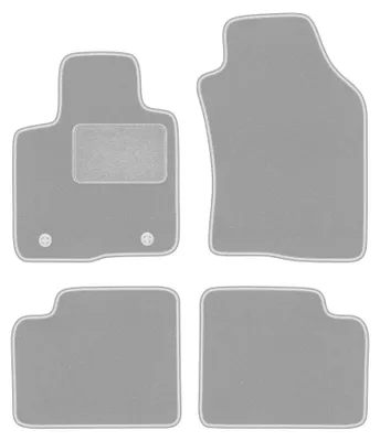 Productafbeelding van Velours automatten voor Lancia Ypsilon III vanaf 2011 (hatchback) – 4-delig, grijs, op maat – Wielganizator OSLO